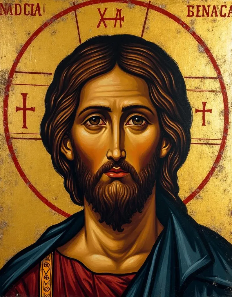 The Mandylion — Christ Not Made by Hands, showing the face of Christ on a cloth