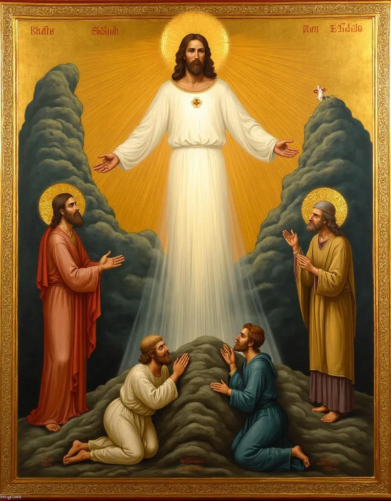 The Transfiguration of Christ on Mount Tabor with Moses and Elijah